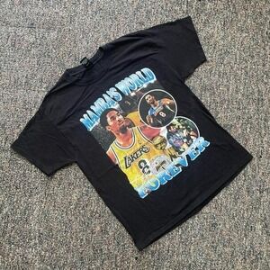 Kobe Bryant Mamba's World Forever T-Shirt Hanes Beefy-T Black Mens Large Lakers